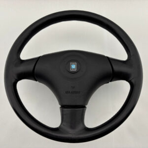 1999-2000 Mazda Miata Nardi Black Leather Steering Wheel w/ Airbag / NA111