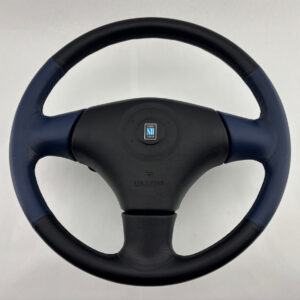 1999 Mazda Miata 10th Anniversary 10AE Blue Leather Steering Wheel w/ Air Bag / NB269