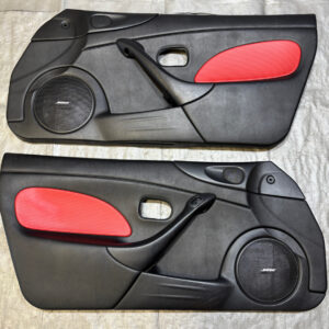 2004-2005 Mazdaspeed Miata Black Interior Door Panels w/ Red Inserts / Pair / NB267
