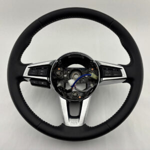 2016-2024 Mazda Mx5 Miata OEM Black Leather Steering Wheel w/ White Stitching / Manual / ND050