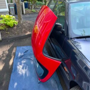 OEM Red Hardtop with Heated Glass Rear Window – Excellent Condition