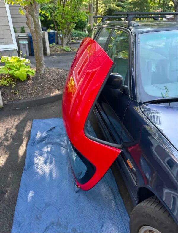 OEM Red Hardtop with Heated Glass Rear Window – Excellent Condition