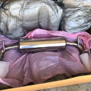 Stainless steel axle-back exhaust system