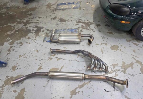 Complete stainless steel performance aftermarket exhaust system