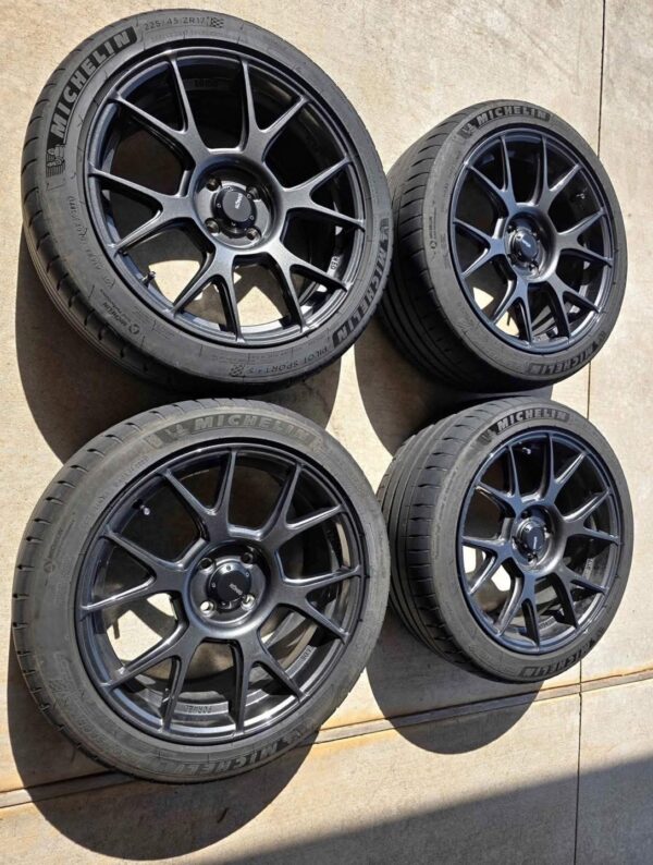 IMG_7458 Konig Ampliform Wheels in the Dark Metallic Graphite finish, wrapped in Michelin Pilot Sport 4S performance tires