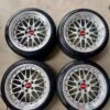 IMG_8298 BBS Silver Mesh Wheels with Polished Stepped Lips Wrapped in Bridgestone Potenza Tires (Set of 4)