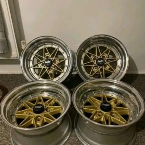 IMG_8312 Work Equip Gold Mesh / Star-Style Deep Dish Wheels (Set of 4)