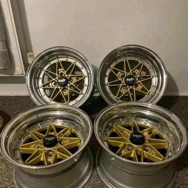 IMG_8312 Work Equip Gold Mesh / Star-Style Deep Dish Wheels (Set of 4)