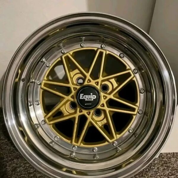 IMG_8313 Work Equip Gold Mesh / Star-Style Deep Dish Wheels (Set of 4)