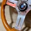 Nardi Classic Wood Steering Wheel with Polished Spokes.