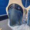 Status Racing Tan Suede Carbon Fiber Bucket Seats.