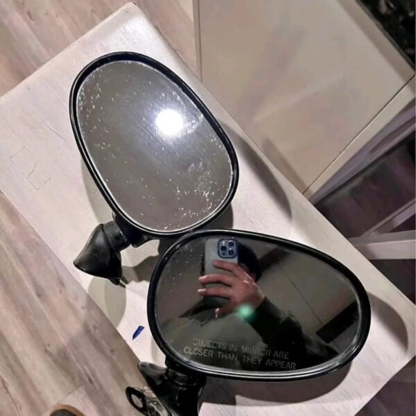 Oval vehicle side mirrors