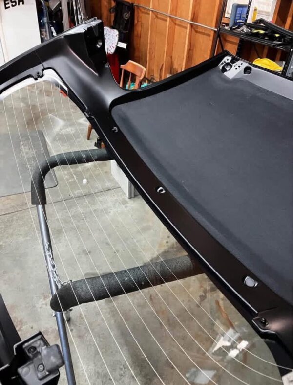 Mazda MX-5 Miata OEM removable hardtop finished in a factory Merlot / Mahogany Mica paint.