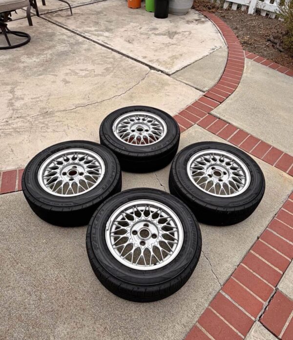 IMG_0342 OEM Mazda Miata NA 14" BBS Mesh Alloy Wheels with Falken Tires (Set of 4)