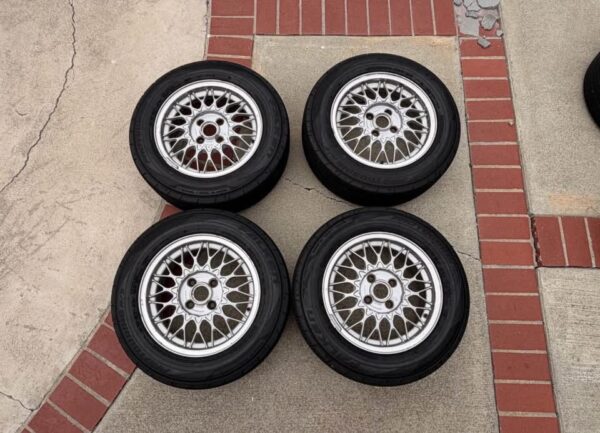 IMG_0343 OEM Mazda Miata NA 14" BBS Mesh Alloy Wheels with Falken Tires (Set of 4)