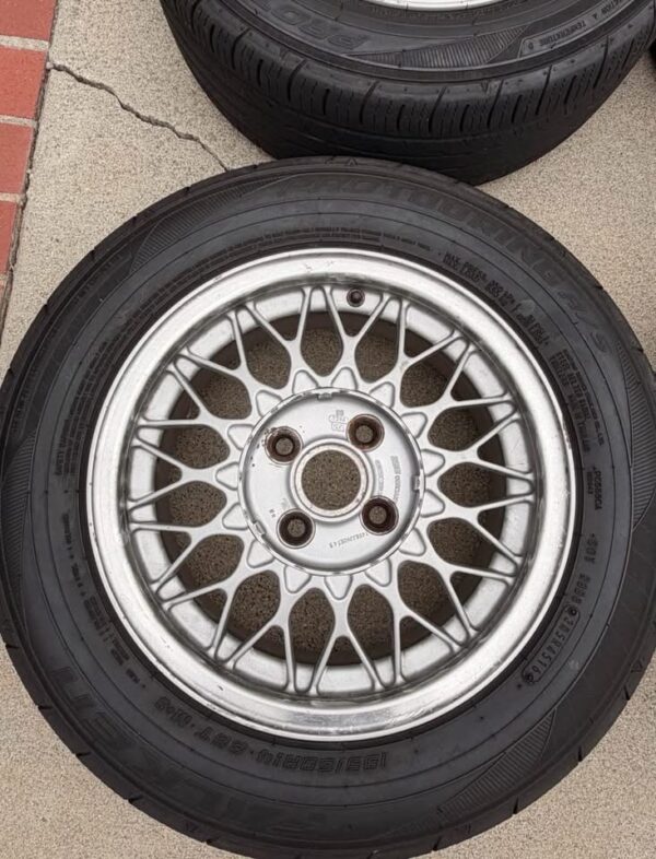 IMG_0344 OEM Mazda Miata NA 14" BBS Mesh Alloy Wheels with Falken Tires (Set of 4)