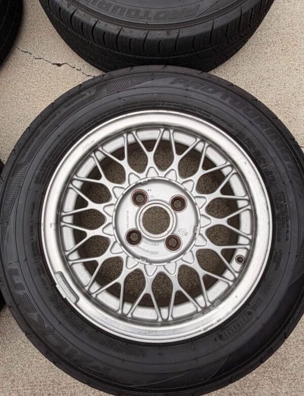IMG_0347 OEM Mazda Miata NA 14" BBS Mesh Alloy Wheels with Falken Tires (Set of 4)