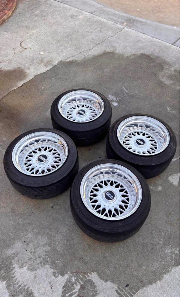 BBS RS Style Mesh Wheels with Performance Tires (Set of 4)