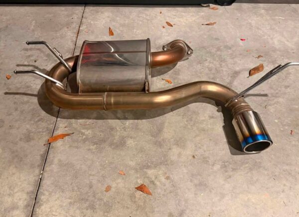 RoadsterSport Single-Exit Performance Muffler with Flame-Anodized Burnt Blue Tip (Mazda MX-5 Miata NC 2006–2015)