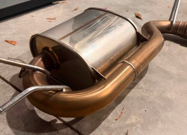 RoadsterSport Single-Exit Performance Muffler with Flame-Anodized Burnt Blue Tip (Mazda MX-5 Miata NC 2006–2015)