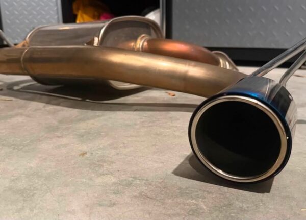 RoadsterSport Single-Exit Performance Muffler with Flame-Anodized Burnt Blue Tip (Mazda MX-5 Miata NC 2006–2015)