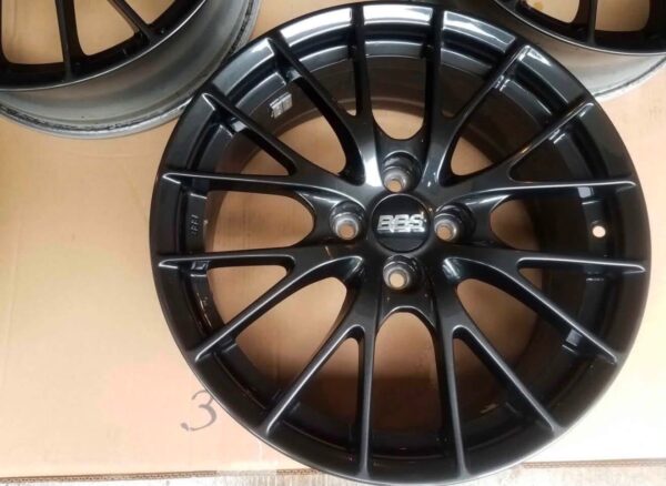 Set of 4 OEM Mazda MX-5 Miata ND (2016–2026) 17" BBS Dark Gunmetal / Gloss Black Forged Alloy Wheels.