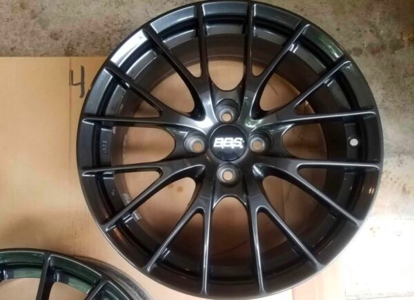 Set of 4 OEM Mazda MX-5 Miata ND (2016–2026) 17" BBS Dark Gunmetal / Gloss Black Forged Alloy Wheels.
