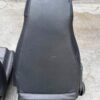 IMG_1791 OEM Mazda MX-5 Miata NA (1990–1997) Front Bucket Seats Pair – Black Leatherette with Teal Miata Logo