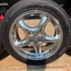 IMG_3119 OEM Mazda Miata 15x6" Chrome 5-Spoke Alloy Wheels w/ Tires (Set of 4)