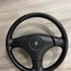 IMG_3697 OEM Mazda Miata NB / NA Nardi 3-Spoke Black Leather Steering Wheel w/ Airbag