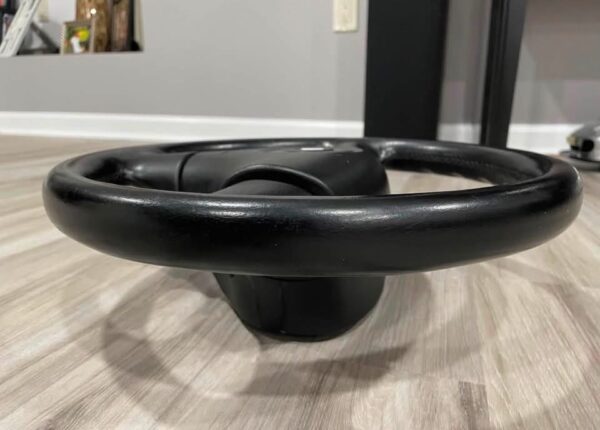IMG_3700 OEM Mazda Miata NB / NA Nardi 3-Spoke Black Leather Steering Wheel w/ Airbag