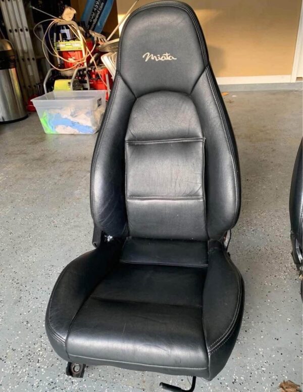 IMG_4080 Mazda MX-5 Miata OEM Black Leather Seat Set – Pair (Left & Right)
