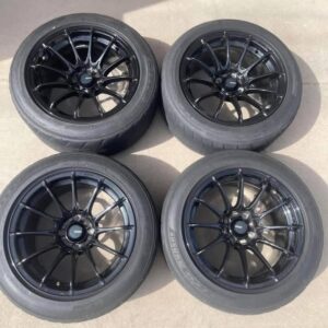 IMG_4464 Lightweight Black Multi-Spoke Performance Alloy Wheels with Tires – Set of 4