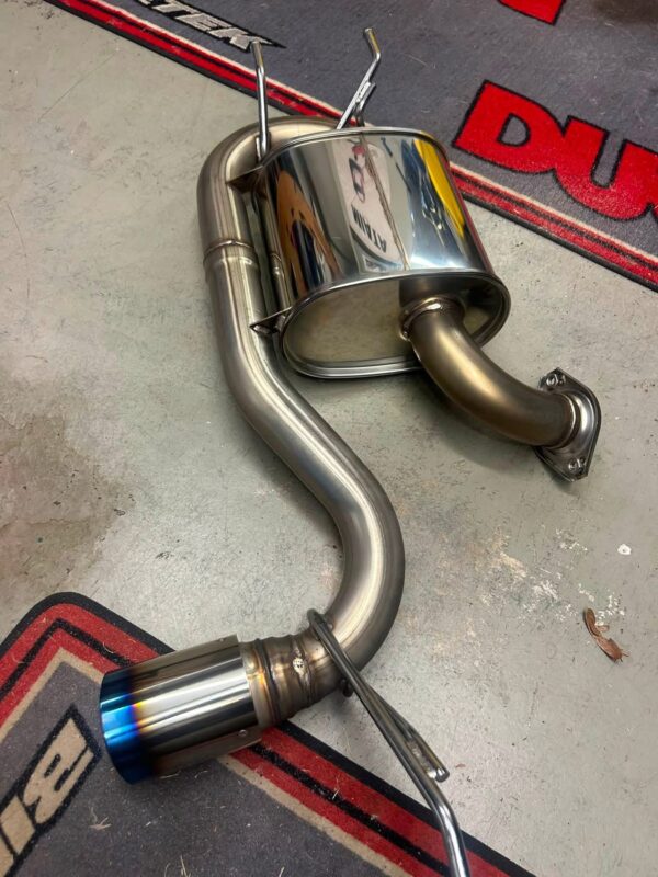 Performance Stainless Steel Cat-Back Exhaust System with Burnt Titanium Tip