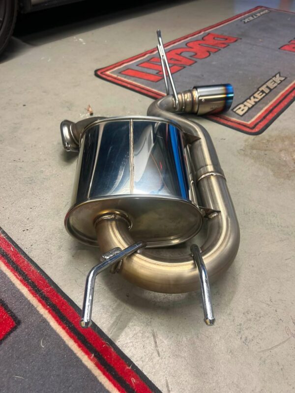 Performance Stainless Steel Cat-Back Exhaust System with Burnt Titanium Tip