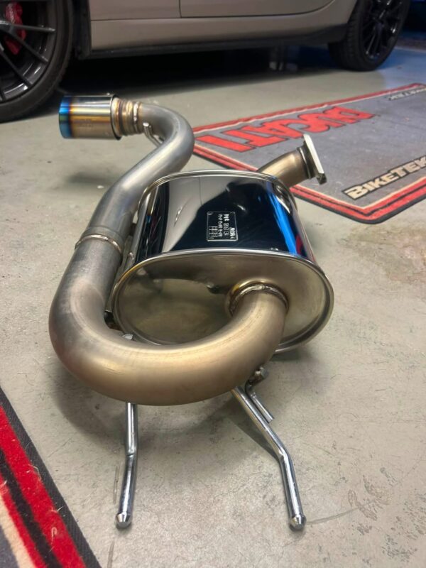 Performance Stainless Steel Cat-Back Exhaust System with Burnt Titanium Tip