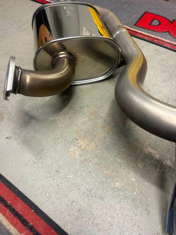 Performance Stainless Steel Cat-Back Exhaust System with Burnt Titanium Tip