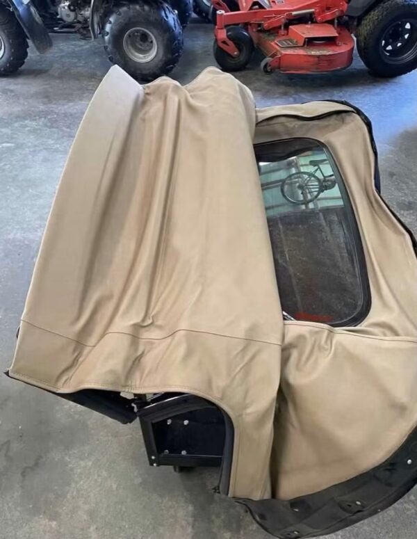 OEM Mazda Miata NA/NB Tan Soft Top with Glass Rear Window – Complete Convertible Roof Assembly (1990–2005)