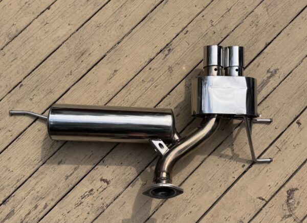 Universal Stainless Steel Dual-Tip Performance Rear Muffler / Axle-Back Exhaust Assembly