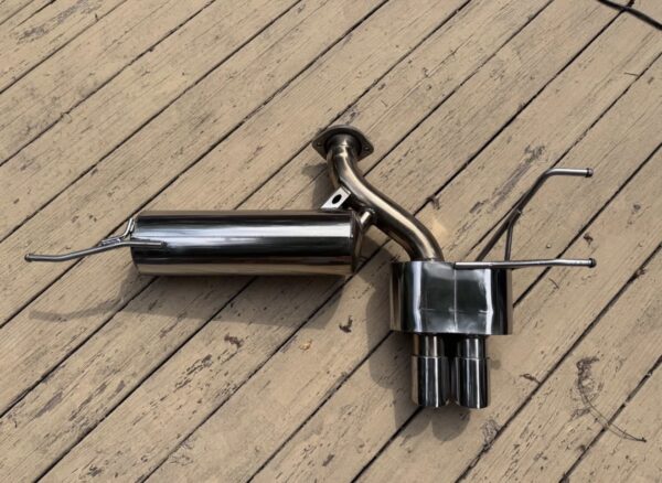 Universal Stainless Steel Dual-Tip Performance Rear Muffler / Axle-Back Exhaust Assembly