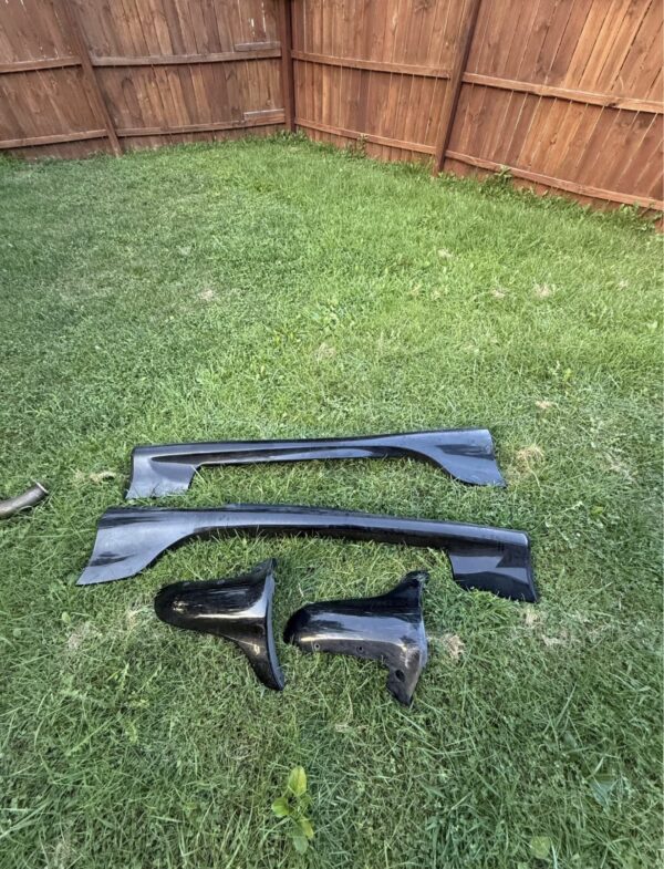 Mazda MX-5 Miata OEM Large Tupperware Side Skirts & Rear Mud Guards Set – Gloss Black