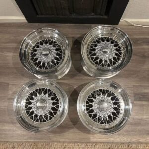 IMG_7323 Genuine BBS RS Style 3-Piece Polished Mesh Wheels Set (4 Wheels)