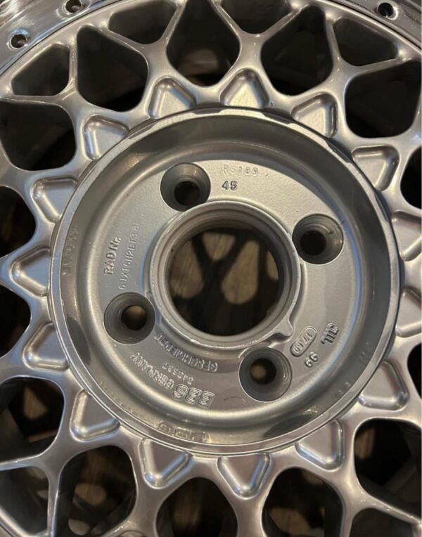 Genuine BBS RS Style 3-Piece Polished Mesh Wheels Set (4 Wheels)