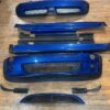 IMG_7922 Complete OEM Mini Cooper (R50/R52/R53 generation) John Cooper Works (JCW) Aerodynamic Body Kit finished in metallic blue (Hyper Blue).