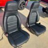 OEM High-Back Leather Bucket Seats (Pair) – Black Perforated Leather