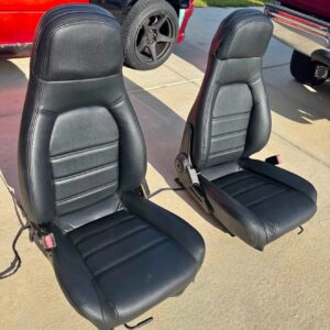 IMG_7934 OEM High-Back Leather Bucket Seats (Pair) – Black Perforated Leather