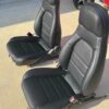 OEM High-Back Leather Bucket Seats (Pair) – Black Perforated Leather