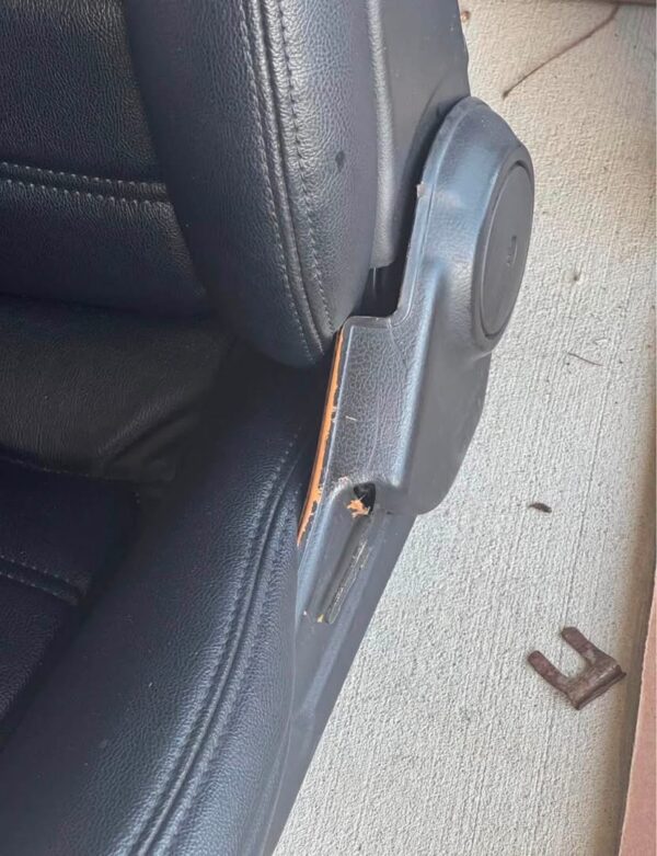 OEM High-Back Leather Bucket Seats (Pair) – Black Perforated Leather