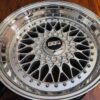 IMG_8187 15" BBS RS Style Modular Mesh Wheels Set (4x100 Fitment) – Silver / Polished Lip