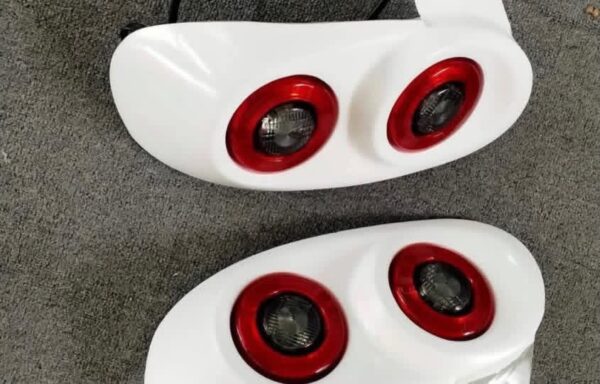 IMG_8239 Mazda Miata NA Custom Dual-Round Tail Light Assemblies (White Housings w/ Red Trim Rings)